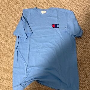 Champion Men's Light Blue Short Sleeve Tee
